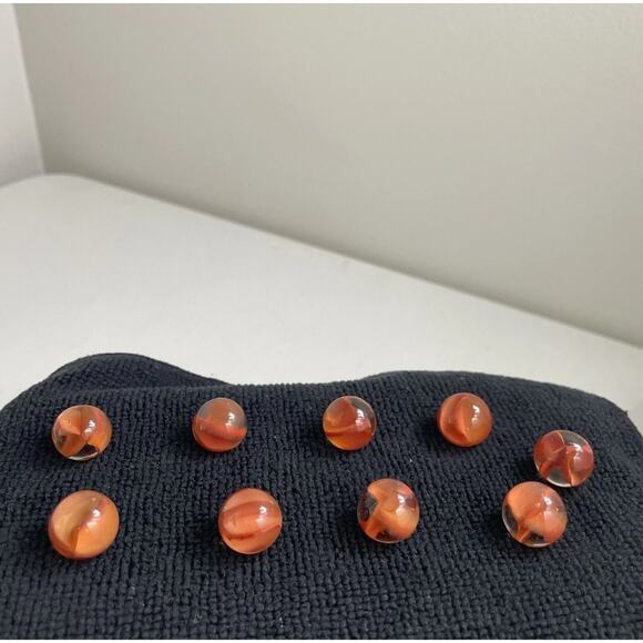 Vintage Marble King 45 Cats Eye Marbles Red Transparent Lot Different Sizes - Picture 4 of 6